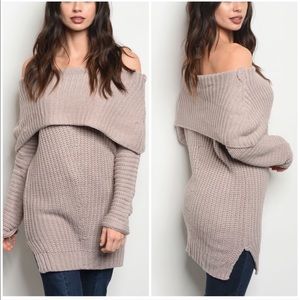 NEW‼️⭐️SAND OFF SHOULDER- Sweater